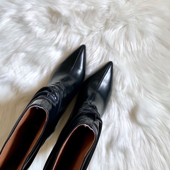 Jeffrey Campbell Black Slouch Pointed Toe Boots - Picture 4 of 8